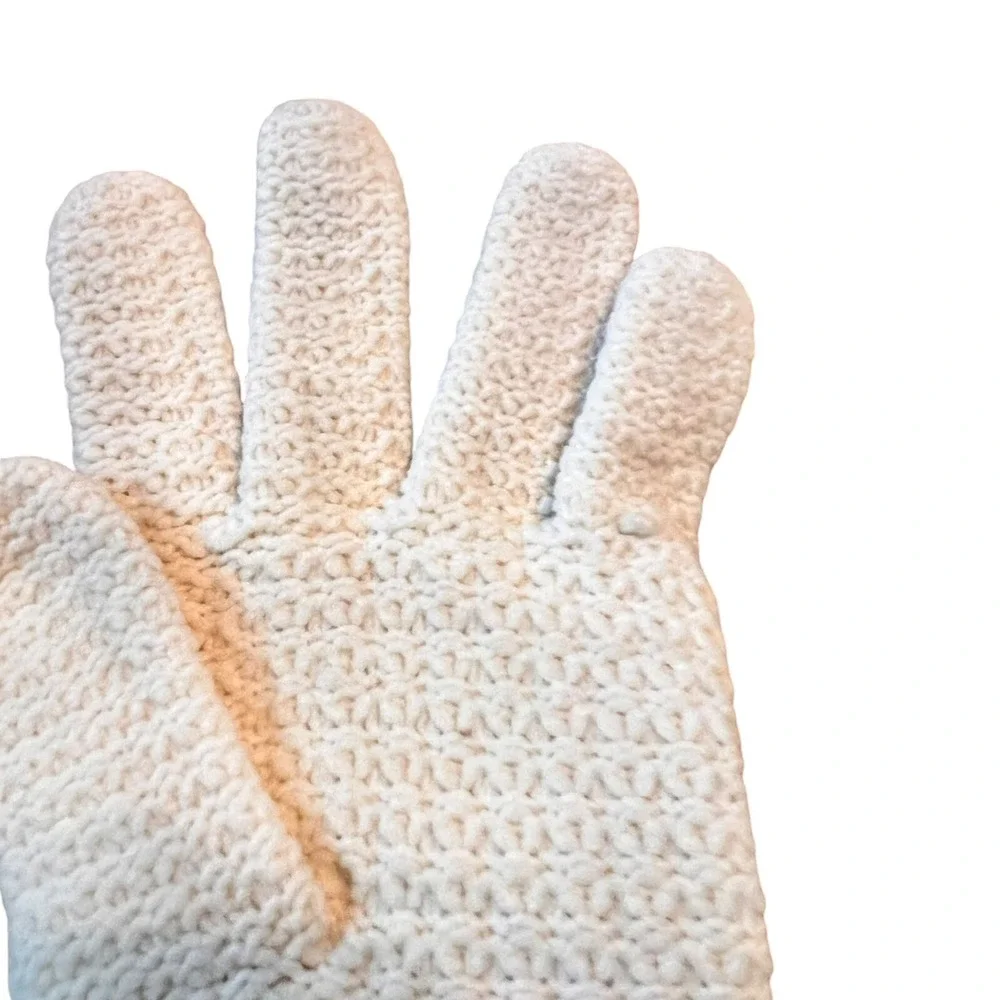 Vintage‎ Childrens/Womens Knit Gloves Pearl Buttons Retro Glam